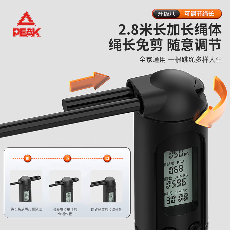 Peak Intelligent Counting Rope Ropeless Adult Racing Weight Loss Sports Primary School Student High School Entrance Examination School Special Fat Burning Rope