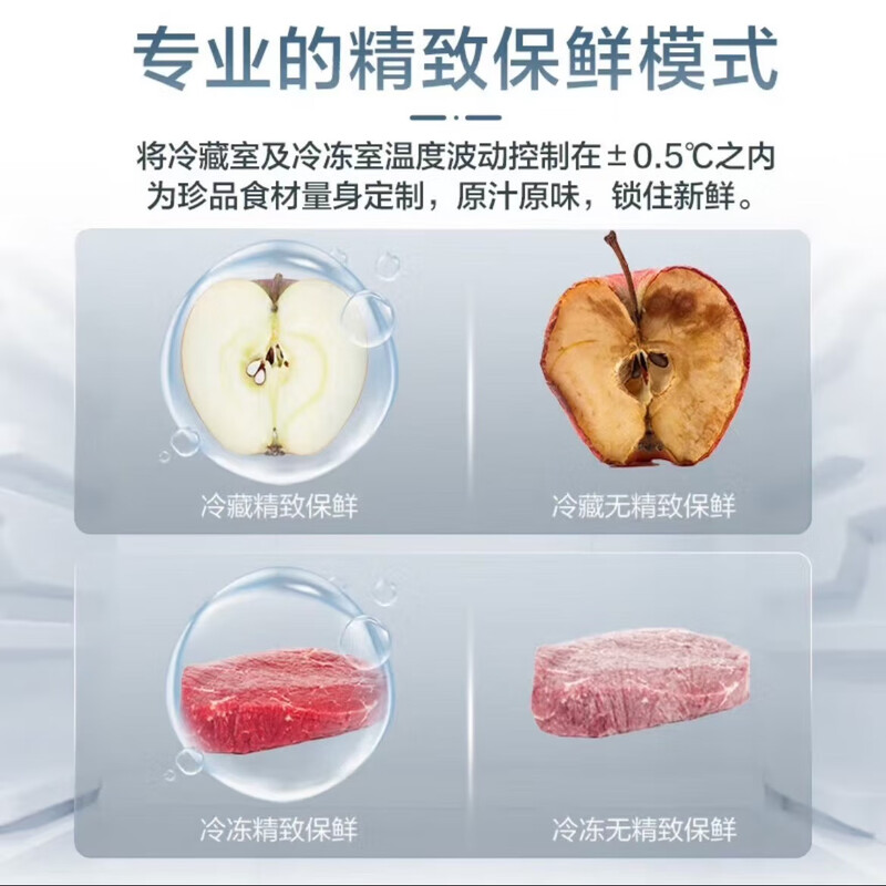 Samsung (SAMSUNG) official reissue AI Shen refrigerator 8 series exclusive model 501L cross four-door refrigerator ultra-thin zero-embedded frequency conversion three-cycle wet and dry storage automatic door free temperature change green brocade gray RF50DG55513GSC