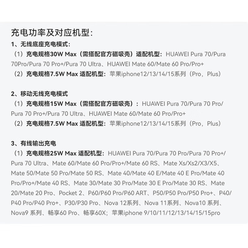 Huawei 3C certified original all-in-one magnetic mobile power bank, portable and portable, 13-layer safety protection included, 3.3A C-C 0.25m data cable