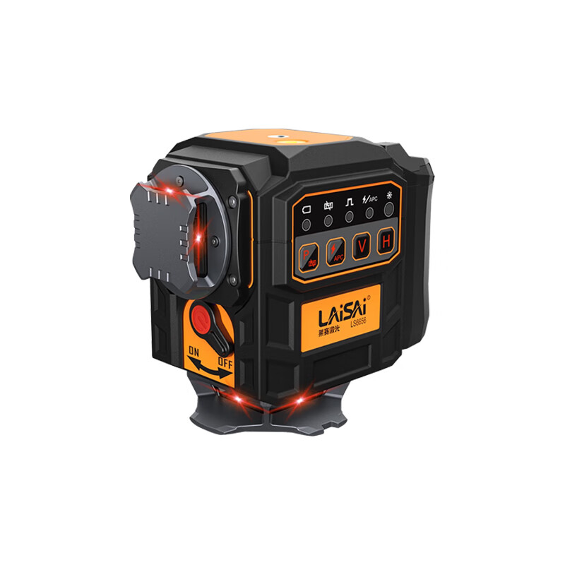 Laser Laser's new 12-line LS6656 infrared high-brightness 200 mW level strong light high-precision laser level strong red light 12-line 6656 dual electric base tripod