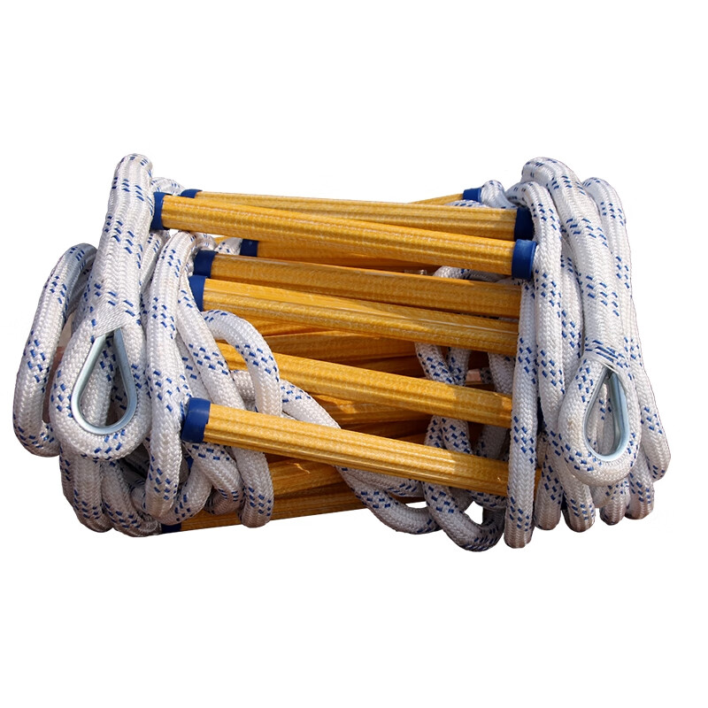 Huili's customized rescue household rope ladder inspection wear-resistant anti-slip soft ladder training climbing life-saving rope ladder engineering resin rope ladder T7710 meter soft ladder double hook expansion screw resin soft