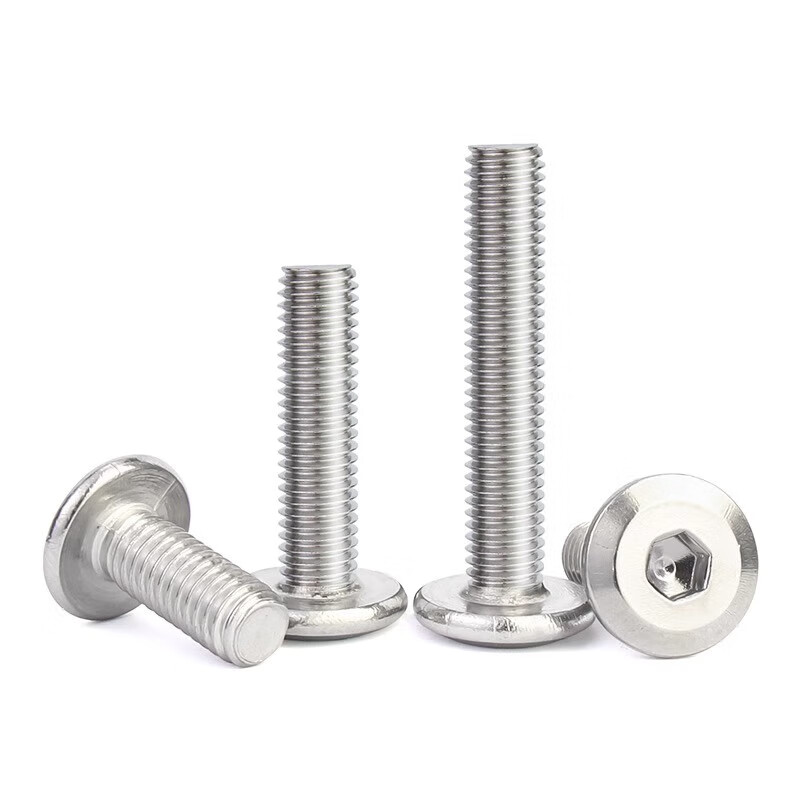 Jinchao 304 stainless steel furniture large flat head hexagonal head bevel screw round head bevel screw bevel bolt M2-M12 M8*40 (5 pieces)