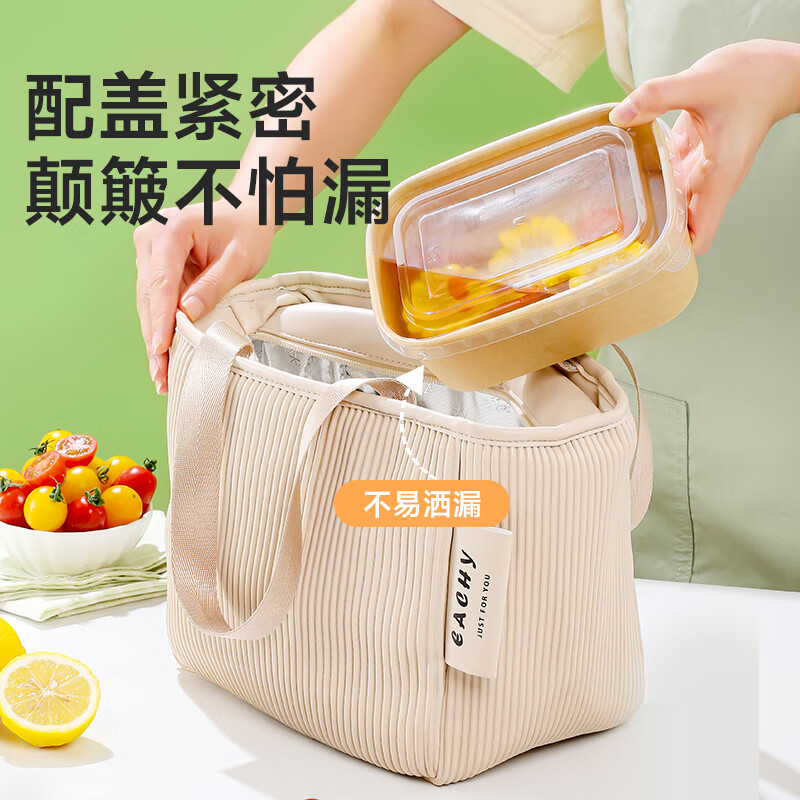 Meiya disposable lunch box square 1000ml*20 sets food-grade picnic takeaway fruit kraft paper packaging box with lid