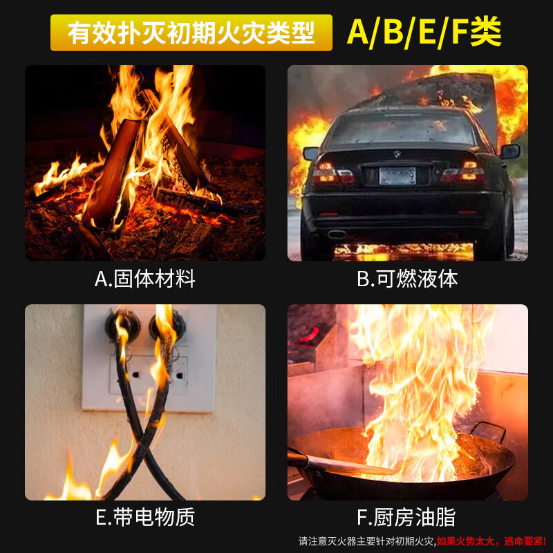 Giant wood car fire extinguisher car household water-based fire extinguisher bottle national fire certification equipment environmental protection 21B