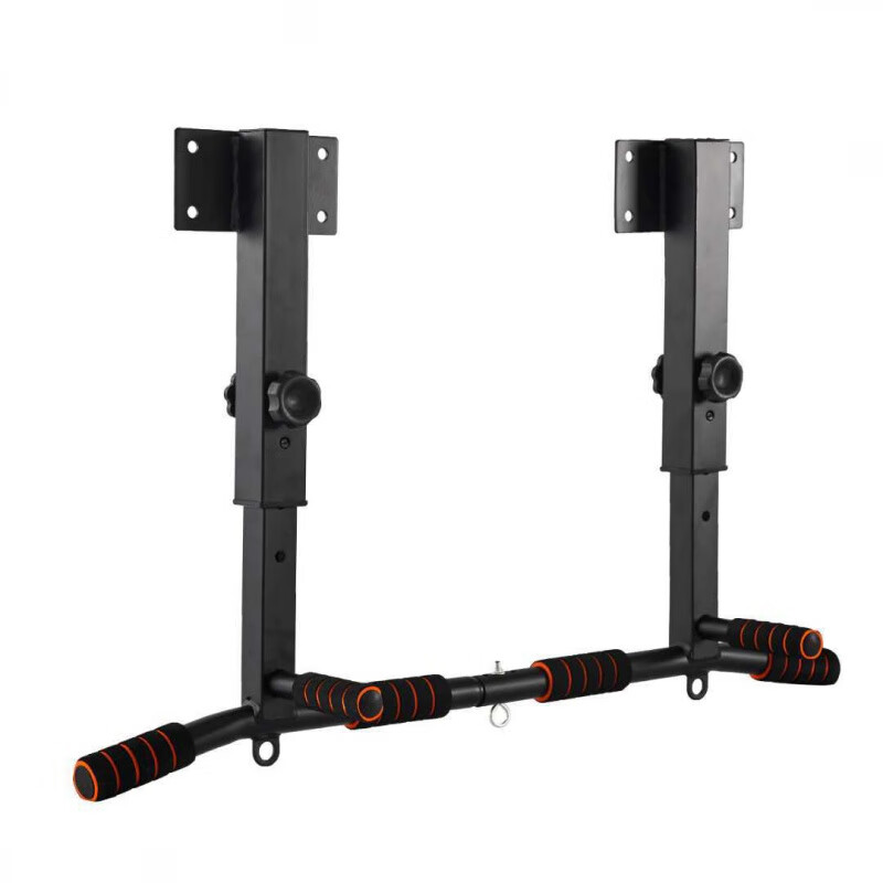 Huijashi pull-up device home horizontal bar indoor wall-mounted thickened punching boom hanging top-mounted fixed fitness single bar white adjustable