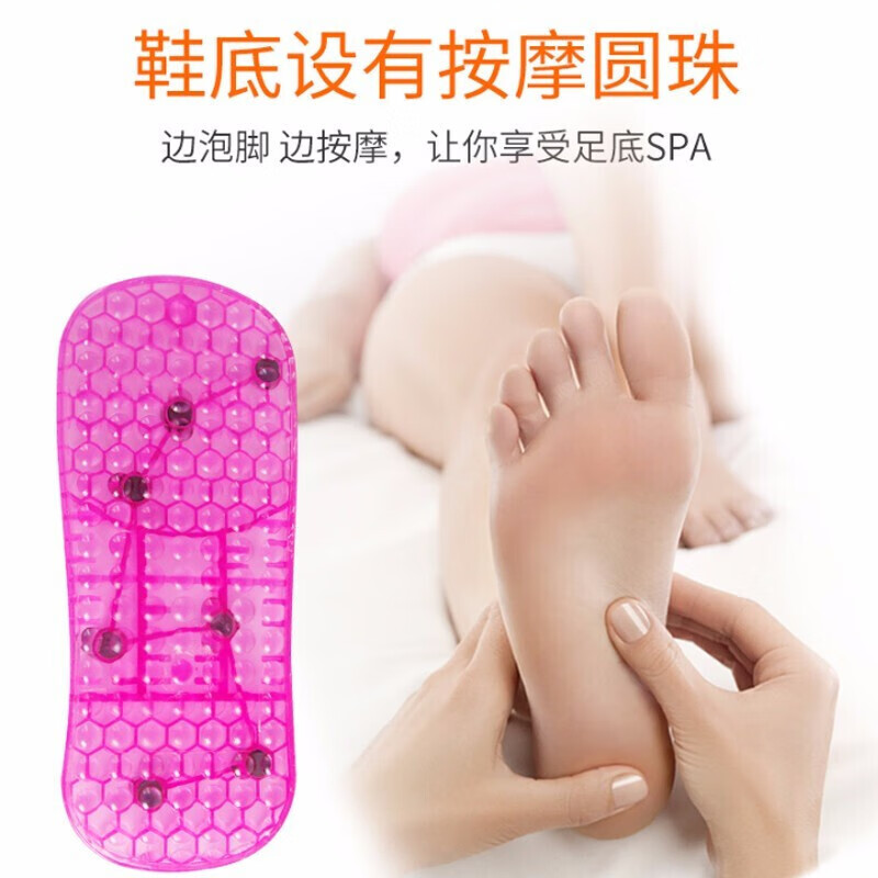 Tanbeiman Foot Bath Shoes Massage Foot Bath Shoes Constant Temperature Massage Foot Bath Bucket Foot Bath Basin Men's and Women's Household Boots Acupoint Foot Bath Shoes Upgraded Magnet Massage Model Tall Blue Large Size (Within 45 Sizes) Comes with 30 Bags of Wormwood Foot Bath Bags + Fixed Hooks