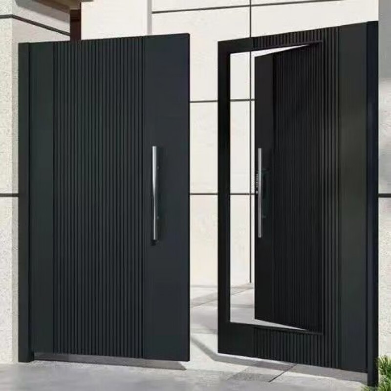 Vinoa Chinese villa door double door double door ready-made double door new courtyard door fluorocarbon paint No. 1 sea stone blue