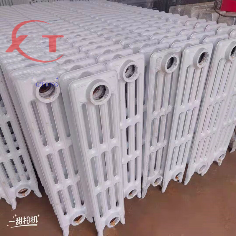 Xinjingtong old-fashioned household cast iron radiator four-column 760 type inner cavity sandless column wing engineering cast iron radiator 760 model silver powder 10 pieces set