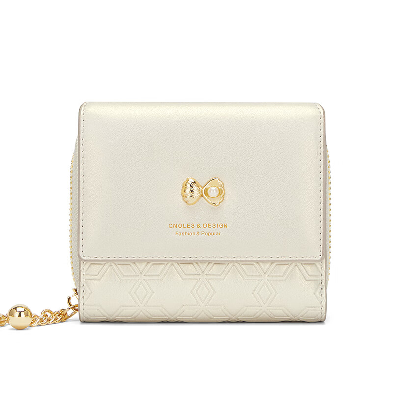 Cnoles wallet women's short small wallet student card bag ID bag zipper bag birthday gift for girlfriend and wife
