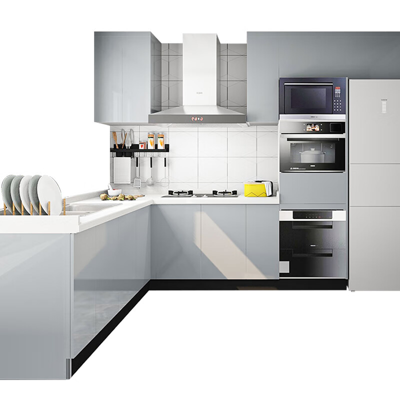 Kezhitu Shangpin Home Furnishing Kitchen Cabinet Customization Overall Small House Bingji Blue Island Cabinet Cabinet Assembly Home Decoration Customization Customized Gold (Subject to the Design Plan)