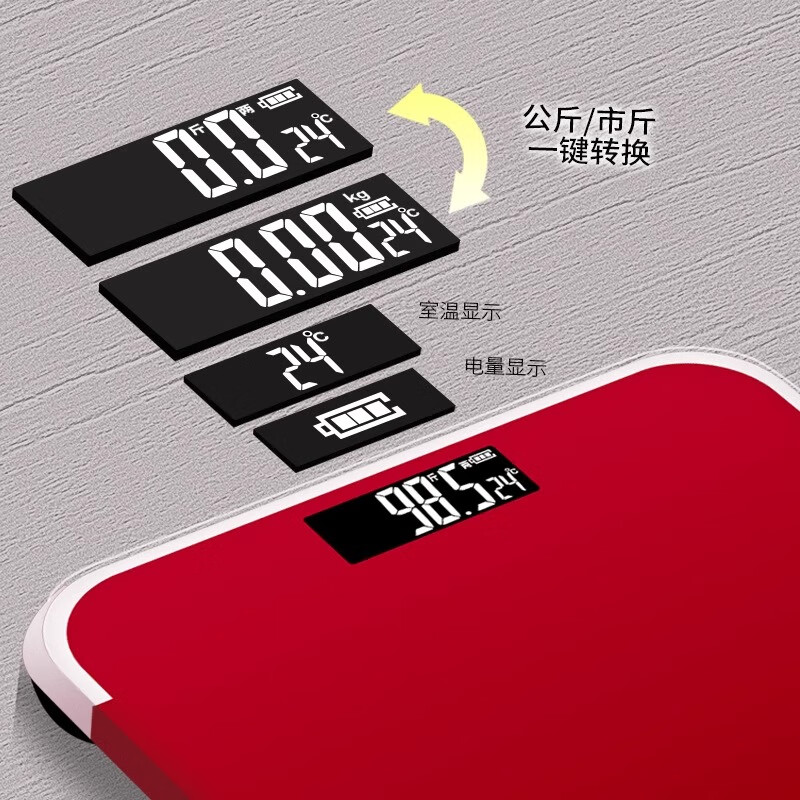 BINYEAE2025 new enlarged high-precision electronic scale household small precision electronic scale weight scale ZP Chinese red