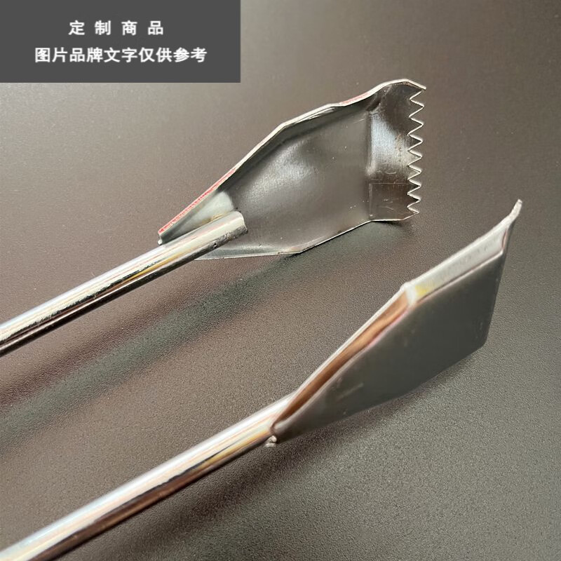 Fire tongs garbage pick up sanitation tongs extra long handle toilet pick up small sanitary tongs carbon clip rubber sleeve 78cm electroplated with teeth