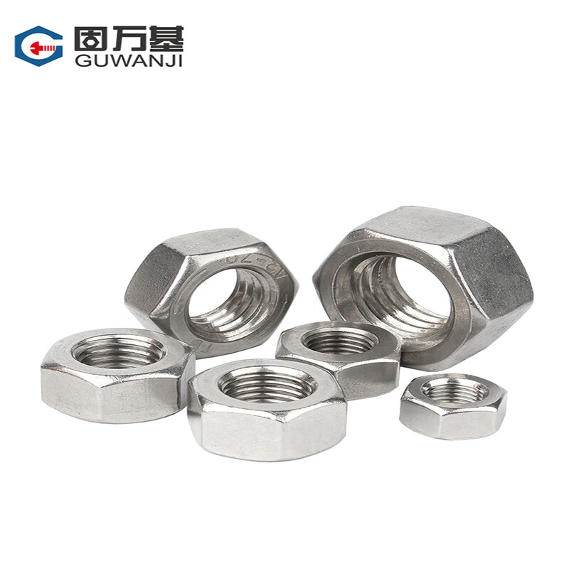 GUWANJI hexagonal nut stainless steel nut hexagonal nut screw nut 304 hexagonal nut M14 20 pieces/pack