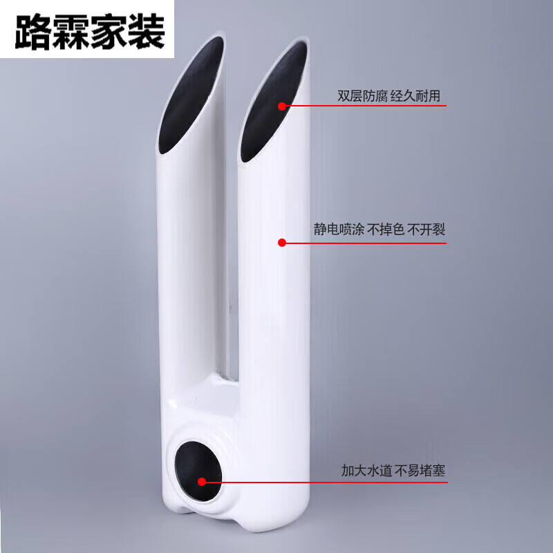 Shantou Lincun household radiator large water channel steel two-column radiator wall-mounted steel water heating radiator loose wall thickness 1.5 center distance 3000mm