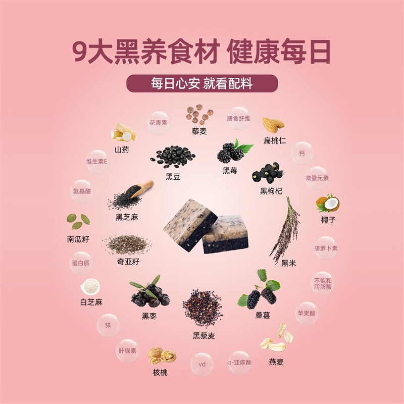 Daily Qiao An Heiyang Jiuhei Xiaofang healthy snacks pastry snacks 15g*7 early adopter = 1 box 15g*7 packs