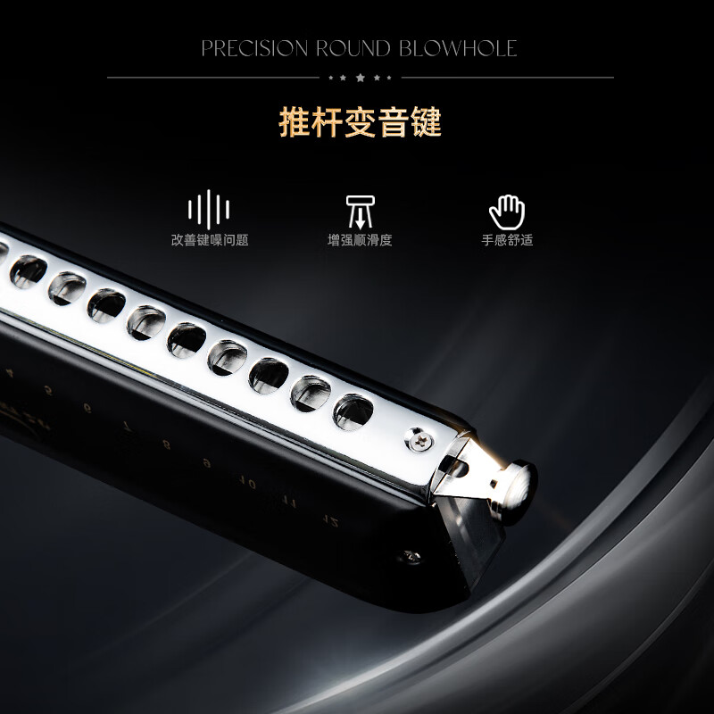 EAST TOP Chromatic Harmonica 12 Holes 48 Tones Pioneer 2.0 Recommended for Beginners No film, no sticky film, washable