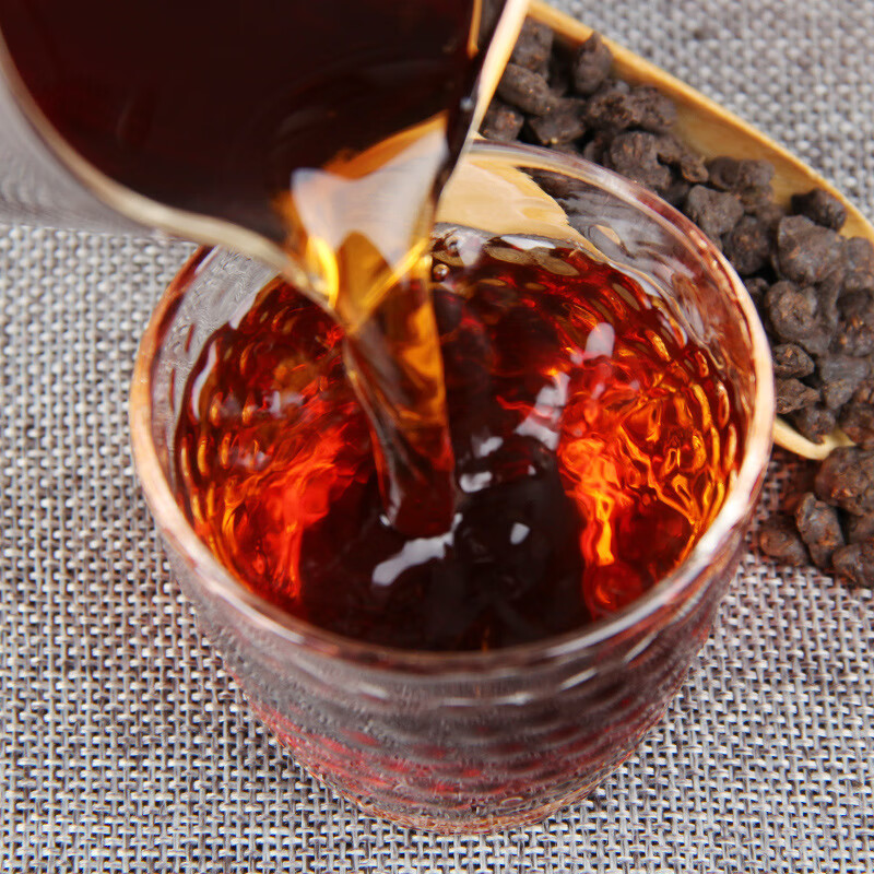 Muchhi tea fossil Pu'er tea Pu'er ripe tea Yunnan broken silver waxy fragrant tea fossil old tea head loose tea 50 pounds