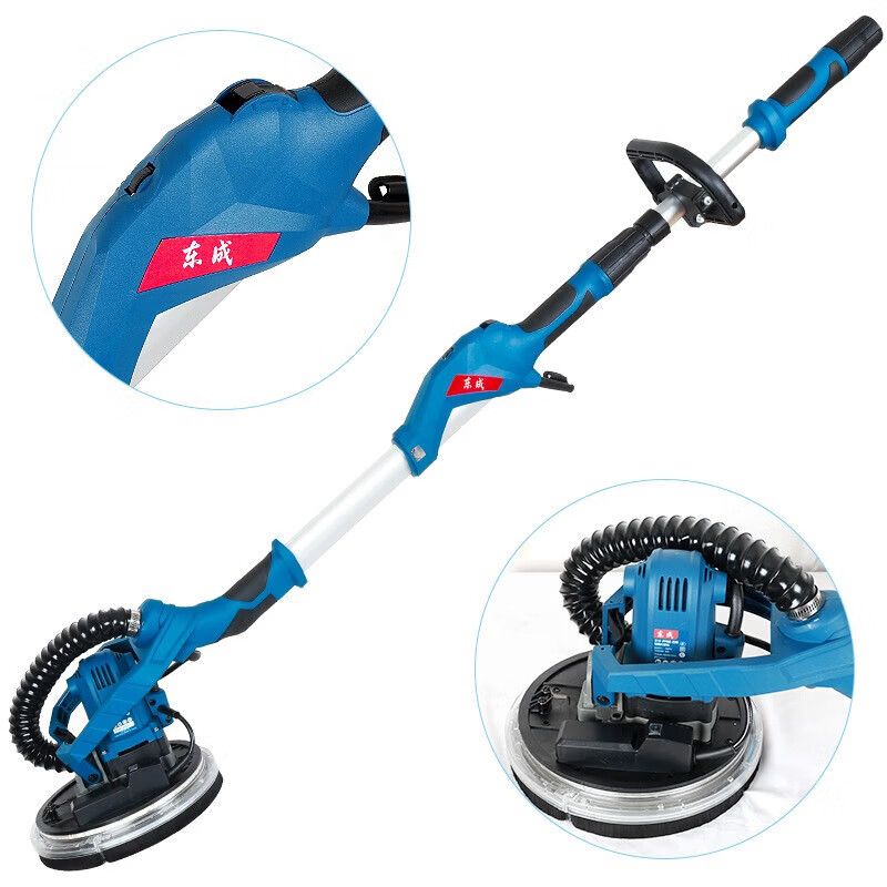 Dongcheng wall grinder S1F-FF04-225 dust-free vacuum polishing machine long pole wall putty grinder wall machine sandpaper machine S1F-FF04-225 wall grinder standard