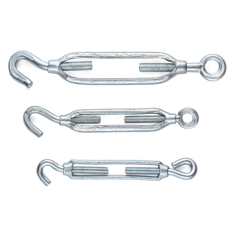 Jinggong galvanized 304 stainless steel flower basket screw tightener bolt tightening wire rope lock buckle rope tightener Hualan upgraded heavy-duty M10 (1 piece) hook type