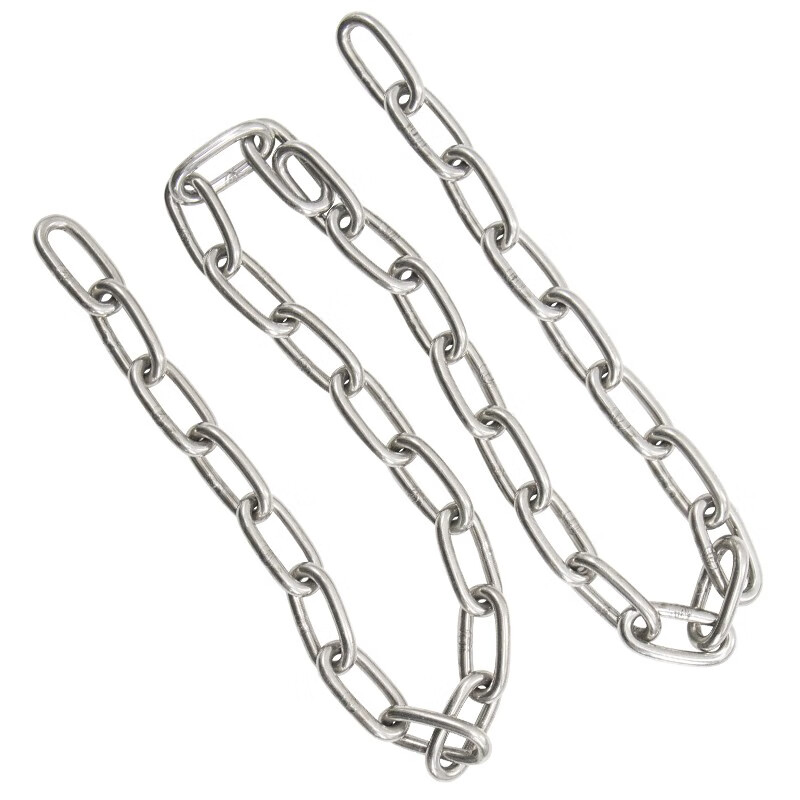 Hesdig 304 stainless steel chain iron chain lifting chain guardrail chain chandelier thick iron chain swing chain Jingcang flash delivery 4mm thick 2 meters long JG-1907