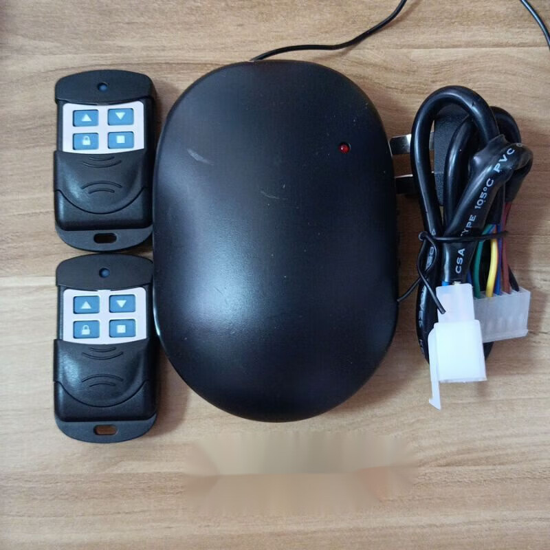Universal Tubular Motor Wireless Controller Garage Door Roller Shutter Control Box Remote Control Receiver Tubular Controller + 2 Remote Controls + Cables