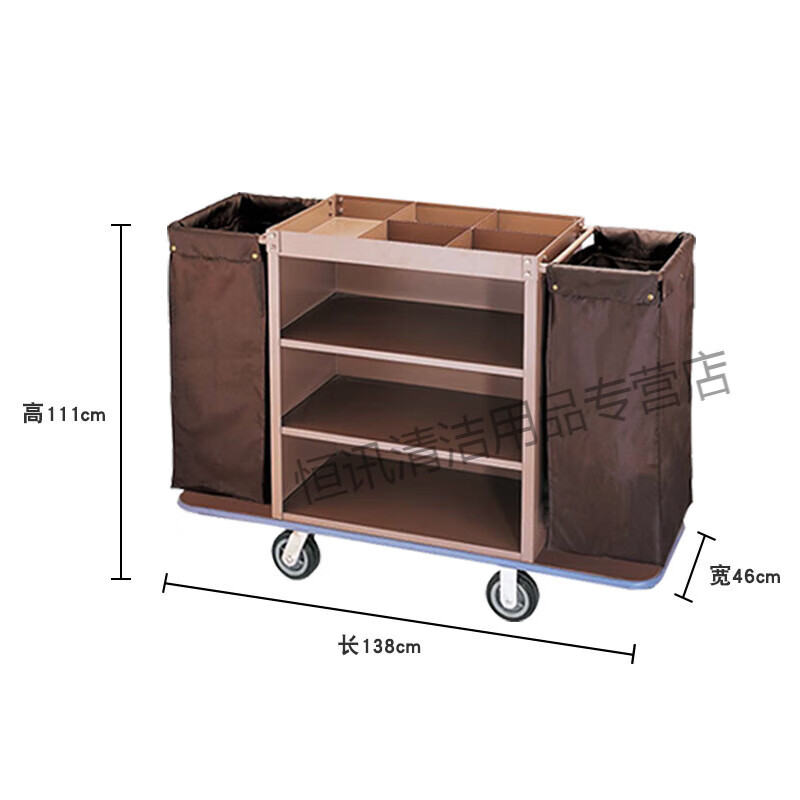 Beijing hotel linen cart stainless steel cleaning cart service work cart hotel cleaning cleaning trolley tapered 10-tube disassembly and assembly blue