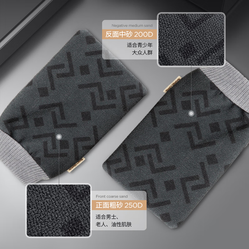 Laotang bath towel for men, strong mud rub, extra coarse sand, thickened and enlarged bath towel