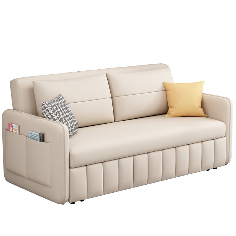 Washington Sofa Cat Scratch Cloth Folding Dual-Purpose Multi-Function All-in-one Push-pull 1.5m 2m Balcony Internet Celebrity Style Living Room Sofa Bed 1.2m 2CM Latex + 7CM Sponge Model No Storage