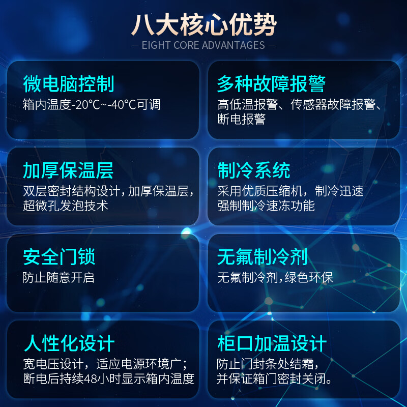 Aucma medical low-temperature freezer - 40 degrees biological research laboratory vertical medical refrigerator - 20 degrees pharmaceutical reagents lockable plasma vaccine quick-freezing cryogenic storage box 102 liters -20~-40 degrees DW-40W102