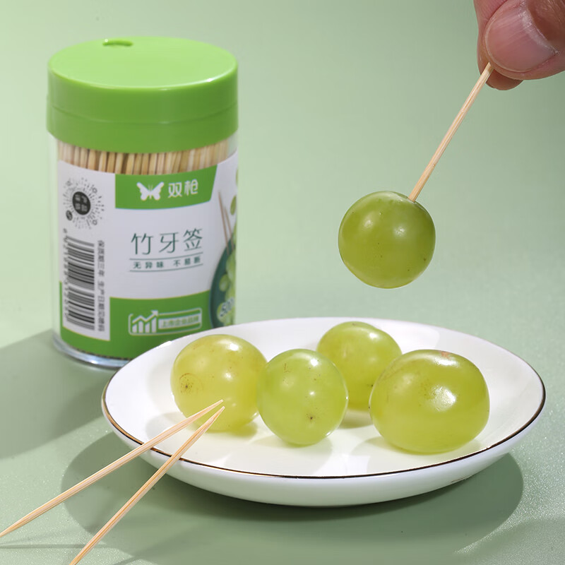 Double gun bamboo toothpicks 500 pieces/can
