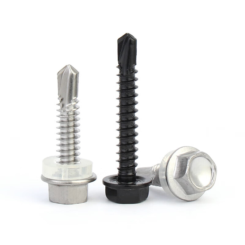 Jinchao drill tail screw 410 stainless steel external hexagonal color steel tile self-tapping self-drilling dovetail screw 4.2M4.8M5.5M6.3 M4.8*25 (20 pieces) 410