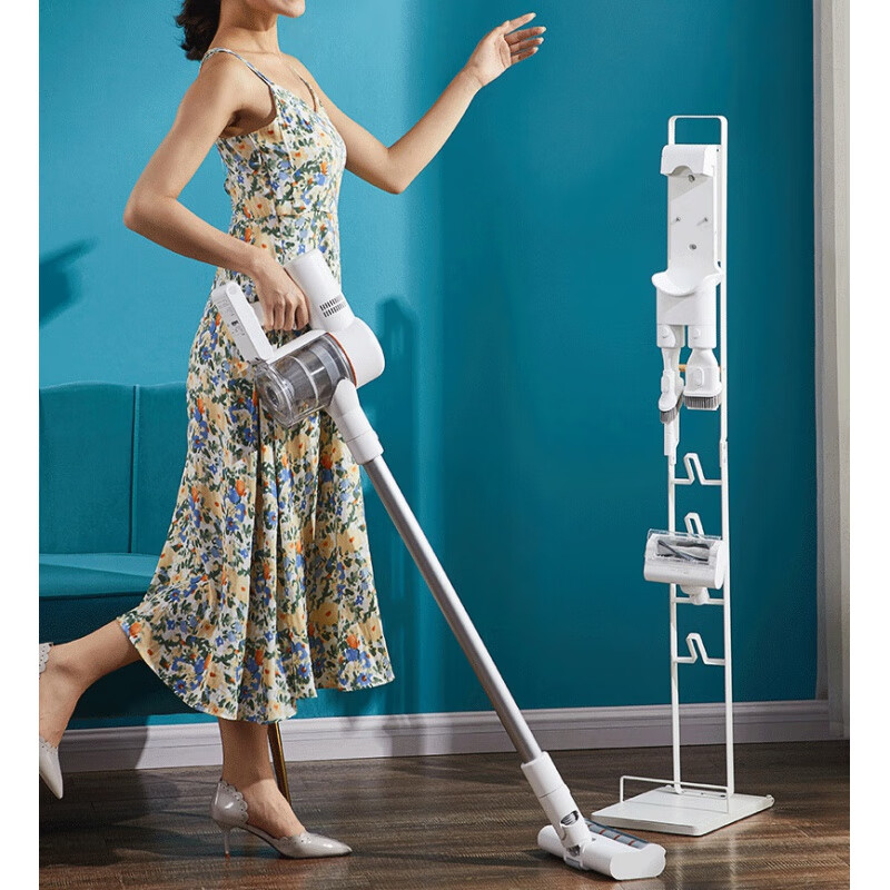 General Motors Xiaomi Vacuum Cleaner Rack Shunzao Midea Fashionable Stand No Punching Storage Hanger Weighted Safety Stable Universal Black 4-Layer