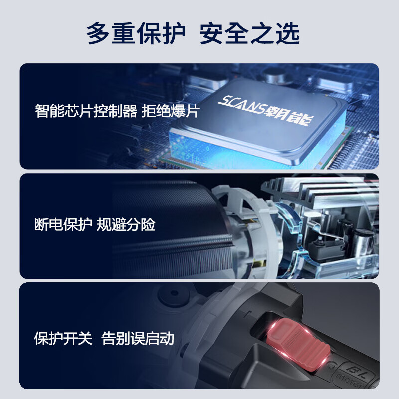 Chaoneng SCANS brushless angle grinder lithium electric cutting machine grinding and polishing machine power tool SC6180-2 (5.0Ah) 5.0Ah two batteries and one charge free grinding disc gift pack 20v-100mm brushless angle grinder-SC6180