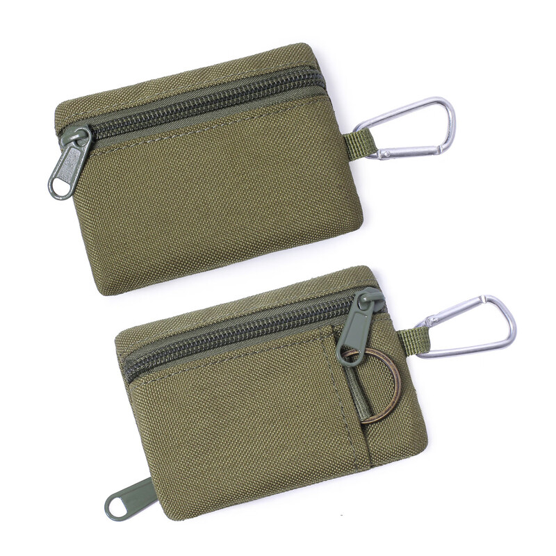 Tuzun Outdoor New Small Wallet Military Fan Storage Small Waist Bag Tactical Waist Bag Key Bag Storage Waist Accessory Bag Military Color