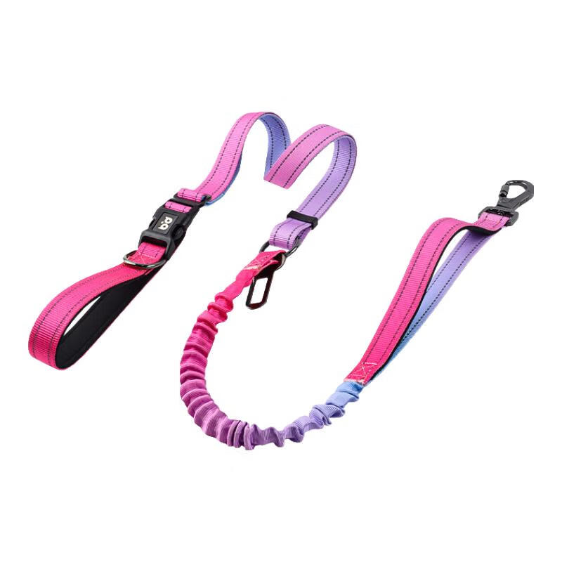 Slim pet dog explosion-proof traction rope telescopic pet dog walking rope Golden Retriever Labrador large dog explosion-proof elastic rope seven colors one size fits all