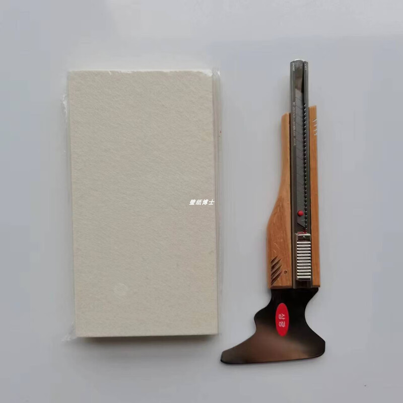 Korean Boeing film tool knife wood grain paper wood grain film special knife film art knife scraper wooden handle Korean film knife 1 + wool scraper