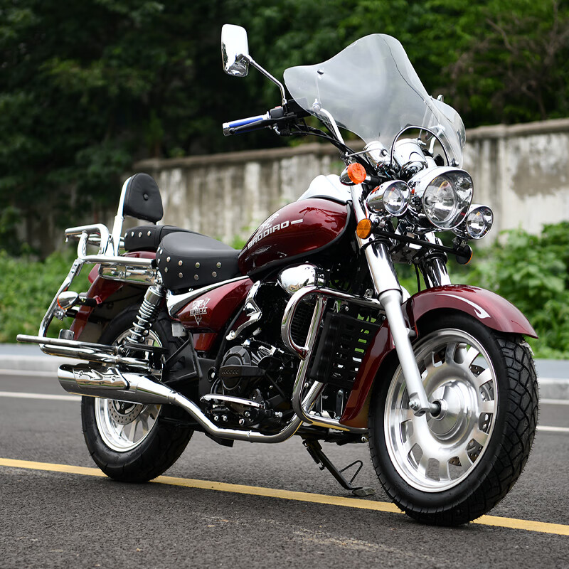 Heineken Motorcycle Storm Prince retro motorcycle cruise Prince can license the fuel heavy motorcycle brand new 200cc knight street bike red Heineken 200 air-cooled + shelf + disc brake + windshield