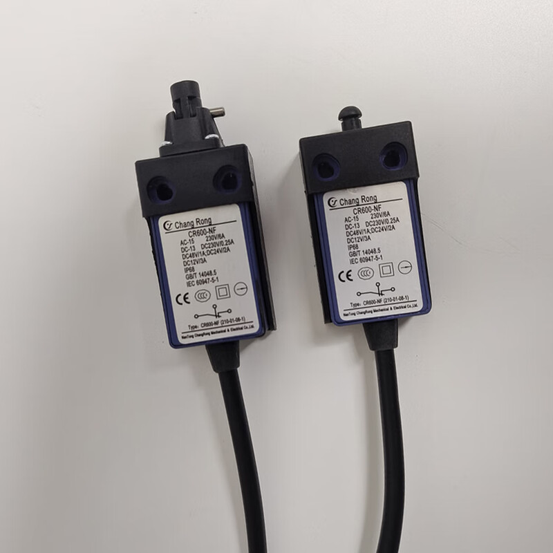 CR600-NF is suitable for Kone elevator tensioner switch, manual reset wiring, no plug-in, waterproof switch CR600NF, small head, 1 meter long, no plug-in