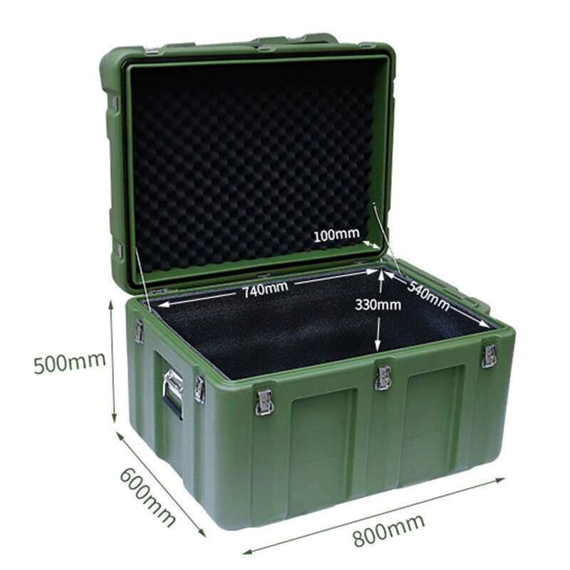 Jiuzhongshi rotational molding box outdoor vehicle storage tool equipment equipment storage box earthquake rescue war preparation material box length 1200*width 800*height 600mm empty box