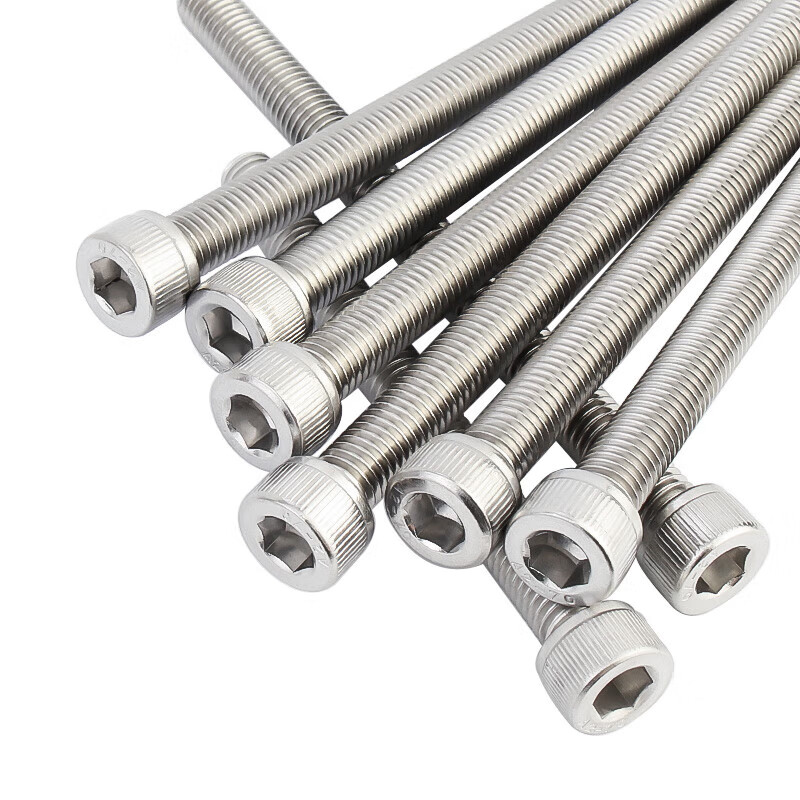 Jinchao 304 stainless steel extended cup head hexagonal bolt cylindrical head screw M4M5M6M8M10M12-M20 M8*80 (1 piece)