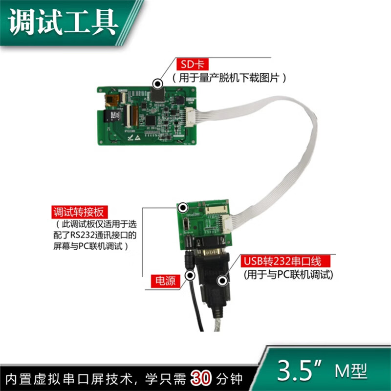 Kaiyuanda 320*480 8P interface M series medical grade serial port screen general clear/IPS display capacitive touch IPS full viewing angle