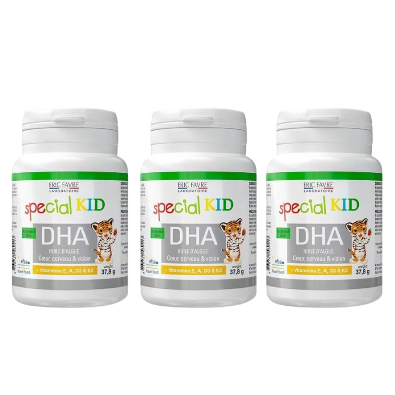 ERIC FAVRE France Ericfavre Eric dha Eric infants and young children 3 to 6 years old baby dha algae oil 60 capsules Eric children's DHA 3 bottles special offer
