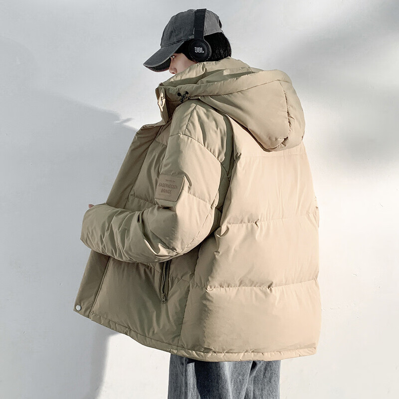 TonLion 2025 Men's Hooded Jacket Down Jacket Korean Style Youth Bread Jacket