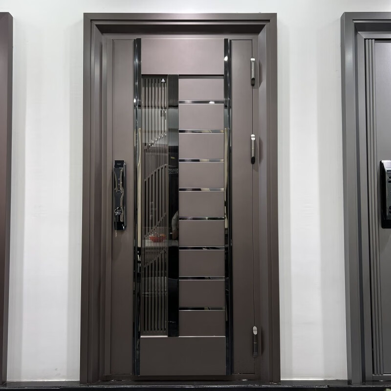 Vinoa 304 luxury stainless steel entrance door Korean door custom door high-end door light luxury explosion-proof door factory direct sales 304 stainless steel entrance door 1000*2300*280