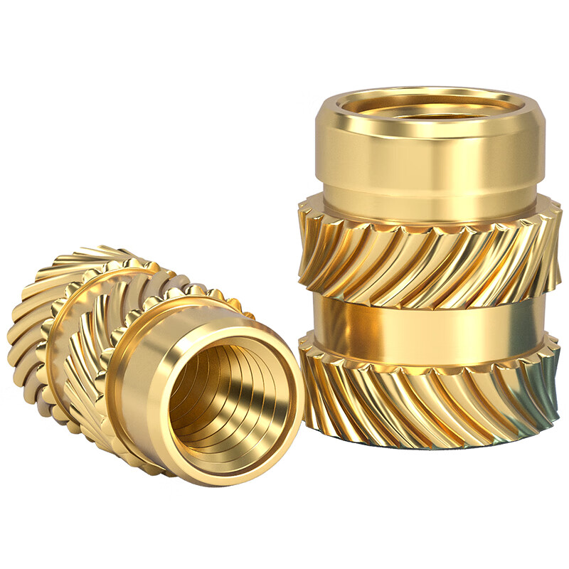 Fengji Tuba hot melt nut injection molded copper nut insert M1M2M3M4M5M6M8 knurled copper nut insert copper flower mother M2*5*3.2 50 pieces