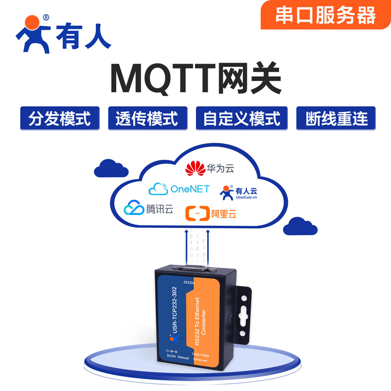 Someone's IoT ultra-high cost-effective single serial port server RS232 to Ethernet two-way transparent transmission modbus gateway function USR-TCP232-302