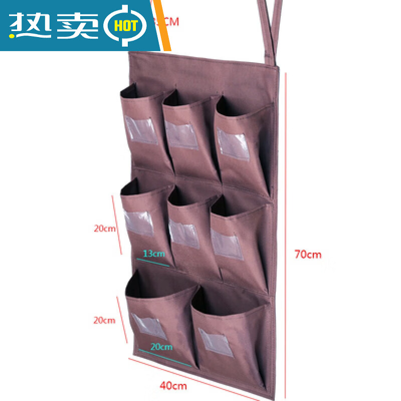 Shop guest room work cart rag bag hanging bag cleaning cart linen cart tool distinction towel storage classification five colors vertical 6 small bags rag bags one row two three rows