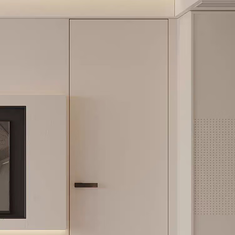 Modern simple aluminum-wood door frameless door hidden frame door invisible door hidden door solid wood composite interior door bedroom set door upgraded invisible hinge