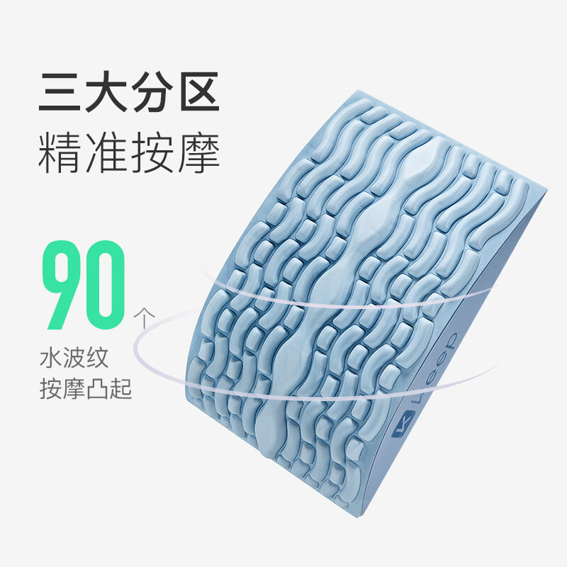 Keep Lumbar Spine Relaxer Waist Cervical Massager Yoga Open Back Waist Support Lumbar Cushion Blue