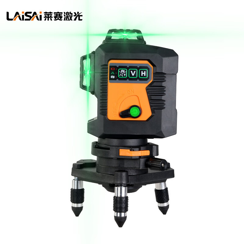 Laser laser 12-line green light level meter high-precision strong light thin line automatic infrared water level meter laser wall-mounted meter simple dual-battery green light 12-line LSG6666